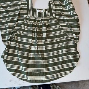 Striped Green Women's Top